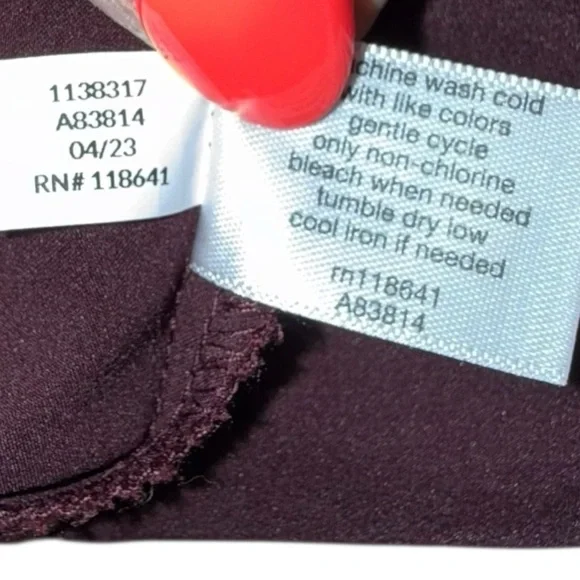 LANE BRYANT Satin Cami - Burgundy Plus 16 - Picture 13 of 13